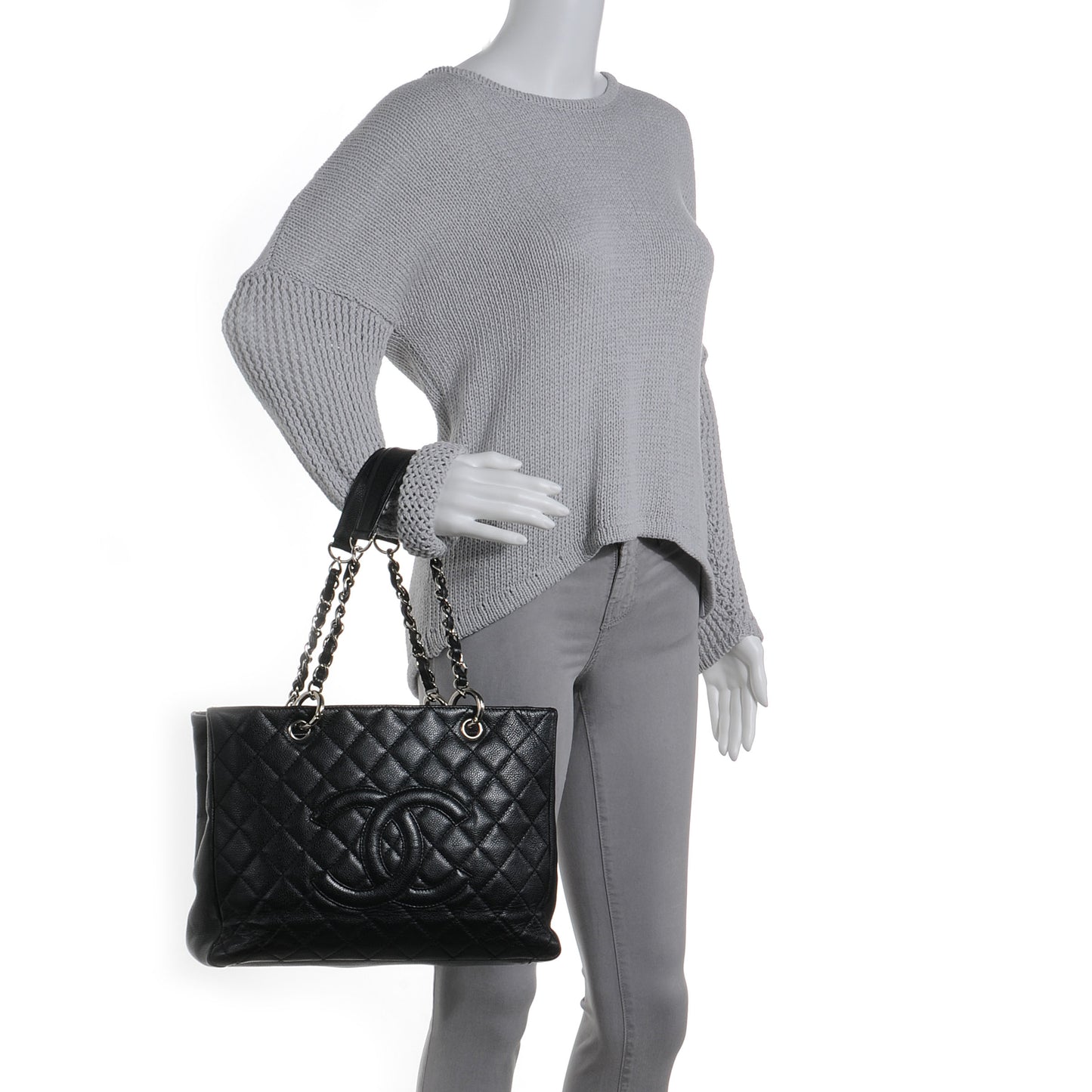 Caviar Grand Shopping Tote GST Black