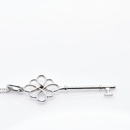 Tiffany Sterling Silver Diamond Knot Key Pendant Necklace 5 of 7