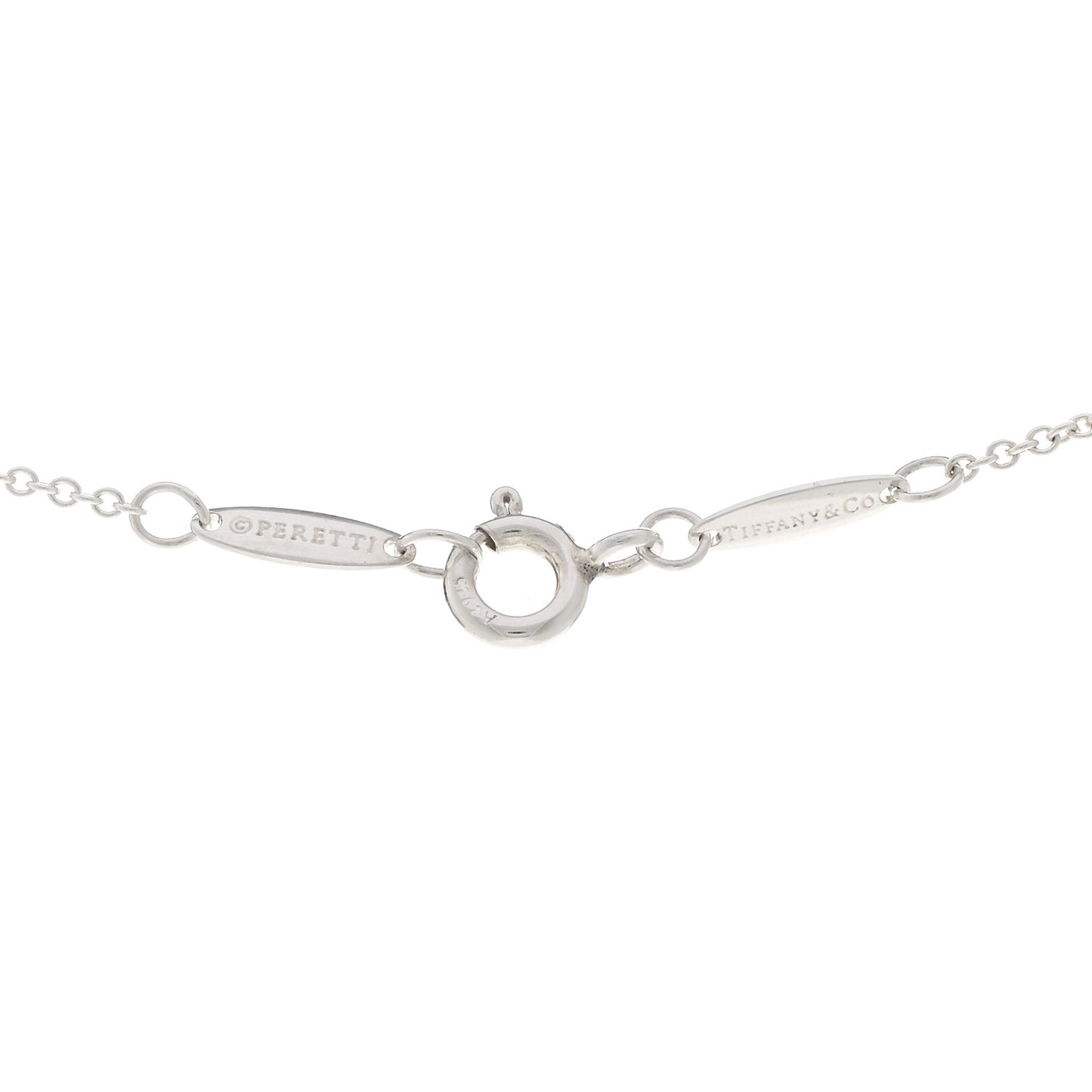 Sterling Silver Diamond .03ct Elsa Peretti Diamonds by the Yard Pendant Necklace