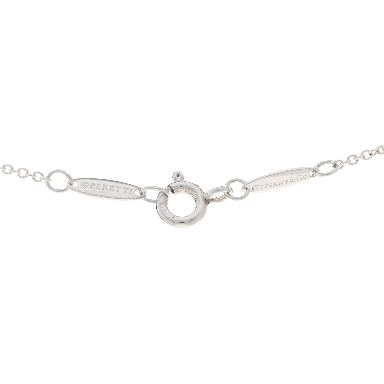 Tiffany Sterling Silver Diamond .03ct Elsa Peretti Diamonds by the Yard Pendant Necklace 4 of 4