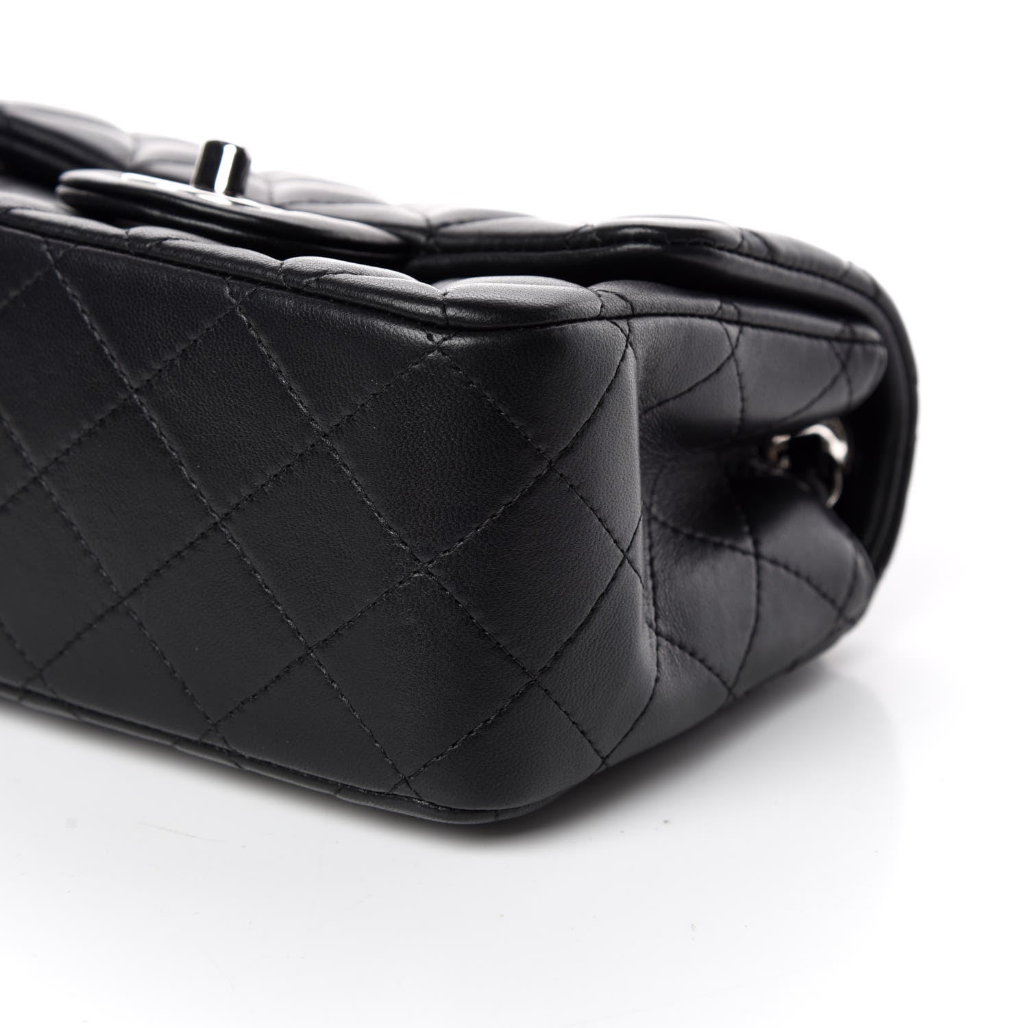 Chanel Lambskin Quilted Mini Square Flap Black 6 of 10