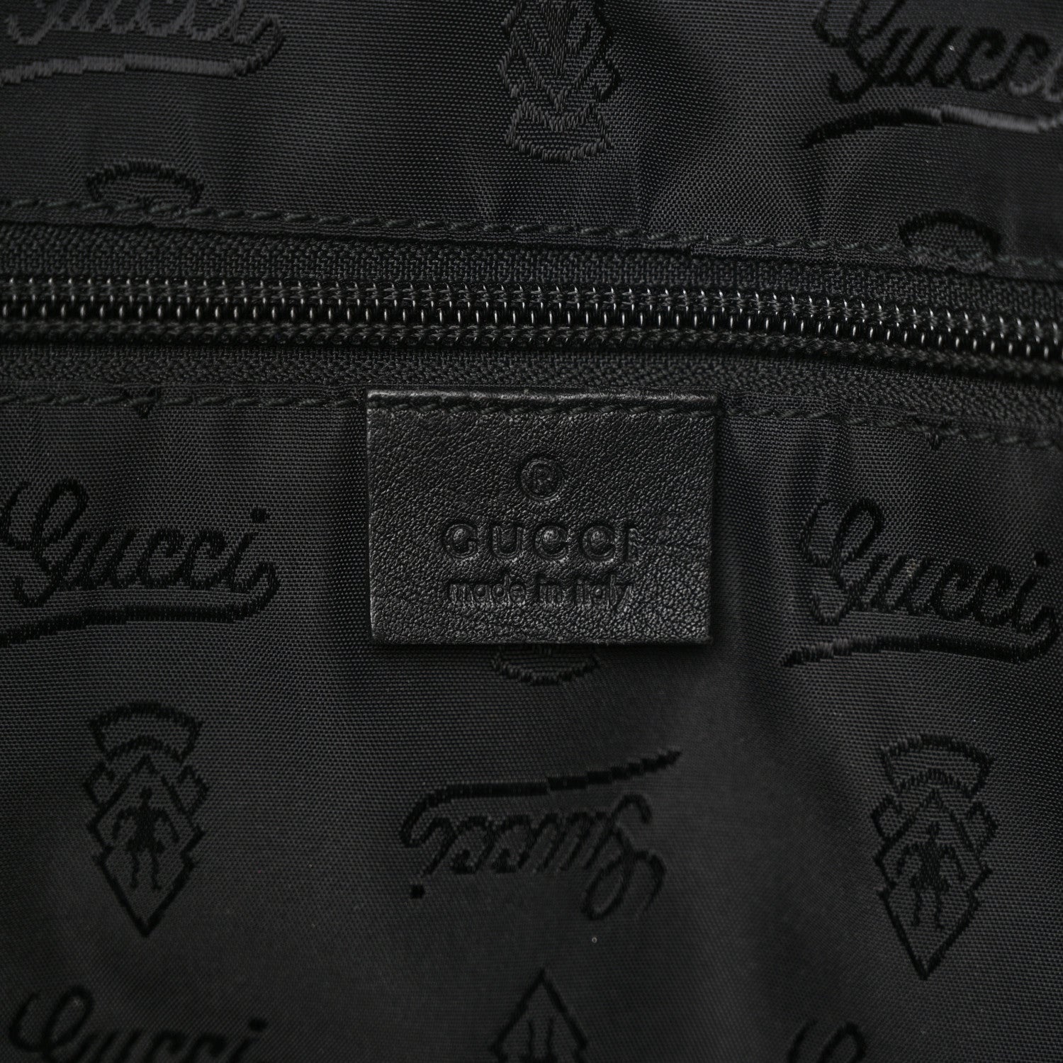 Gucci ssima Medium Zippered Shopping Tote Black 6 of 20