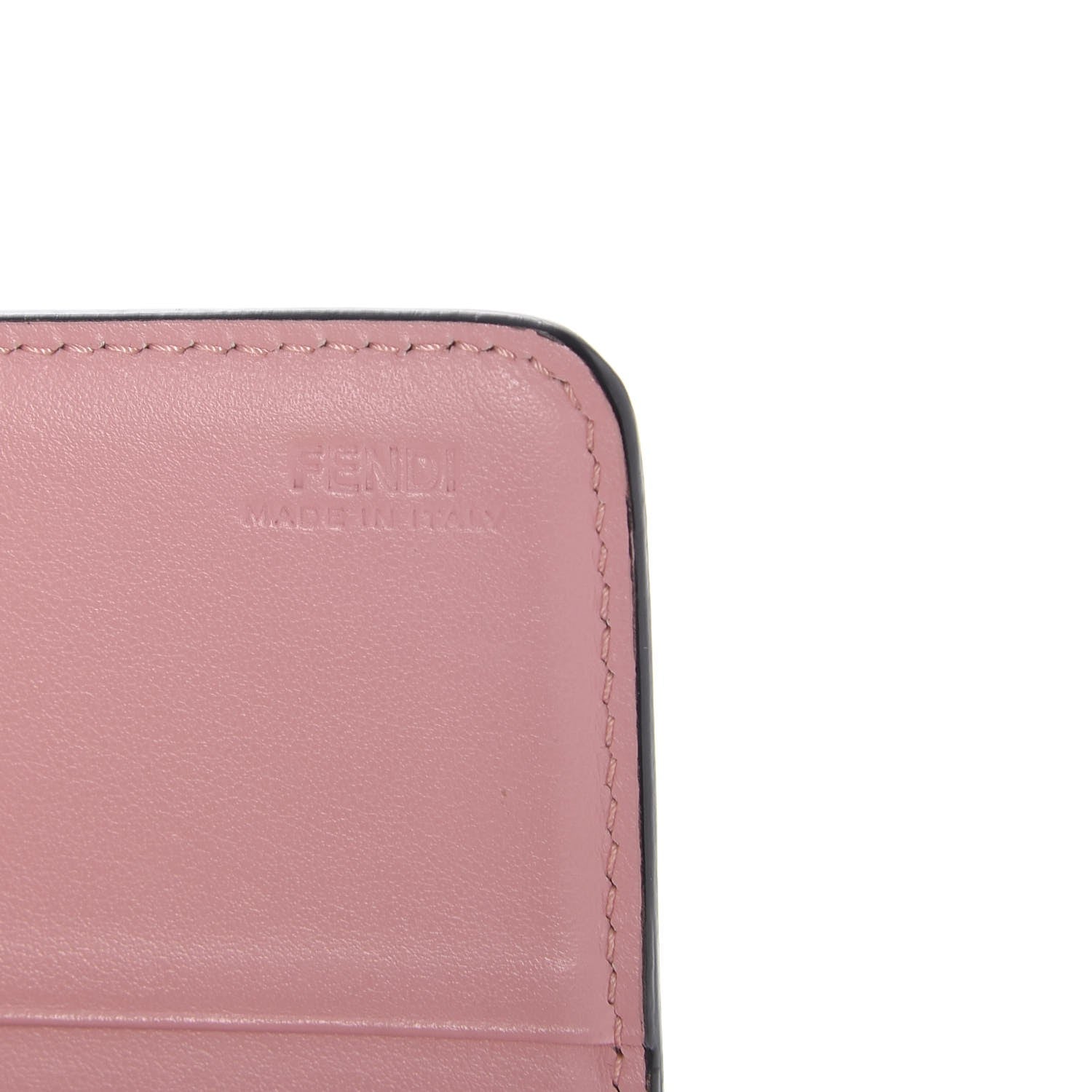 Fendi Vitello Elite Century Hypnoteyes Studded Continental Wallet Bubblegum Multicolor 5 of 8