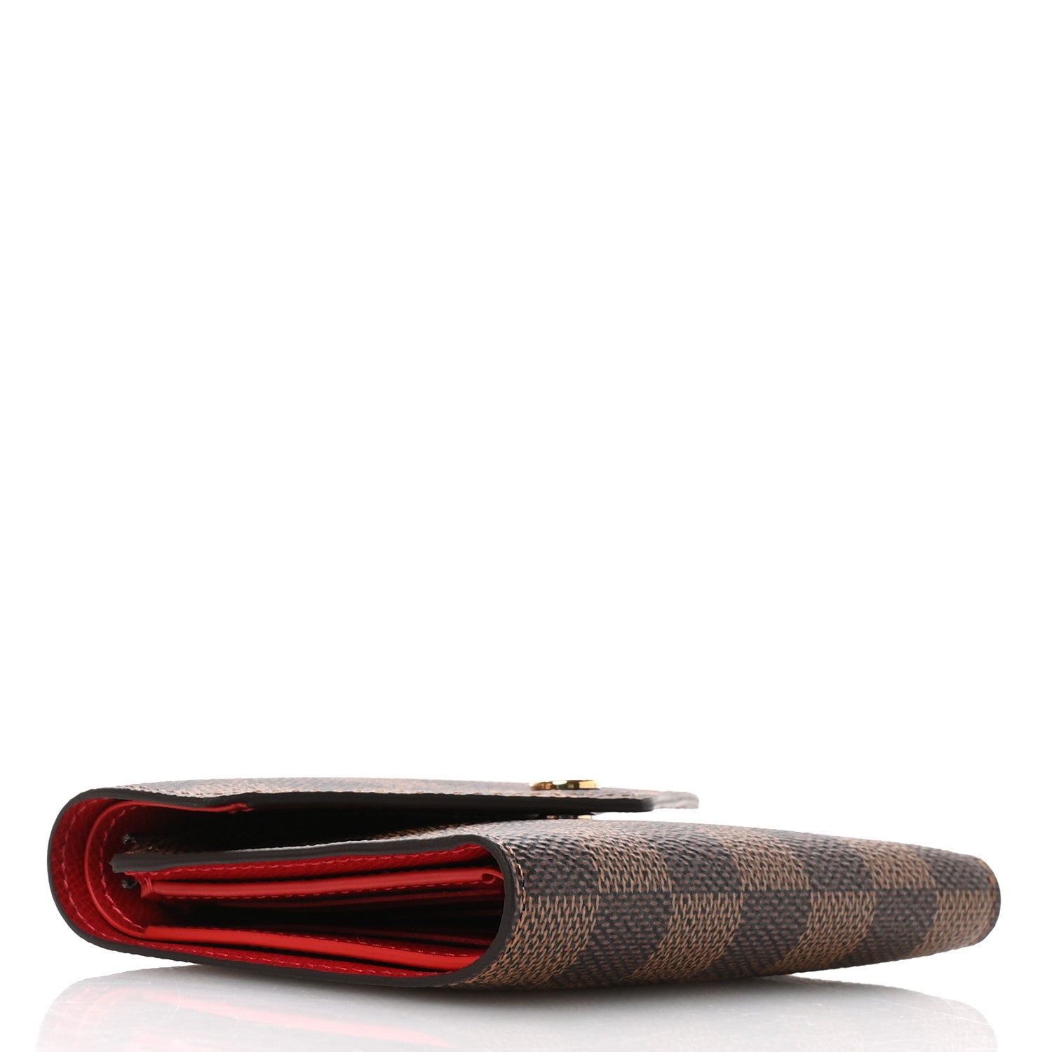 Louis Vuitton Damier Ebene Victorine Wallet Red 4 of 7