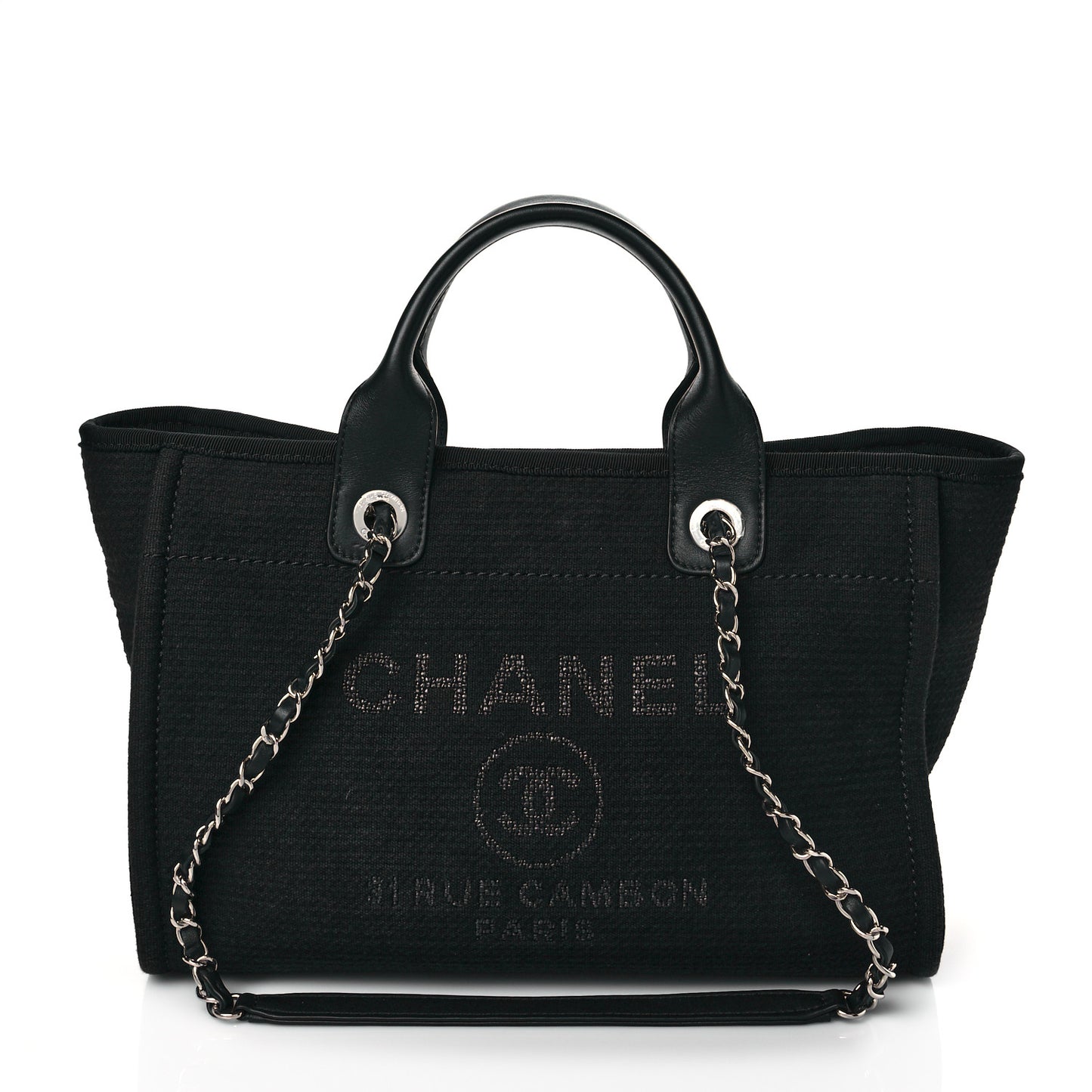 Mixed Fibers Small Deauville Tote Black