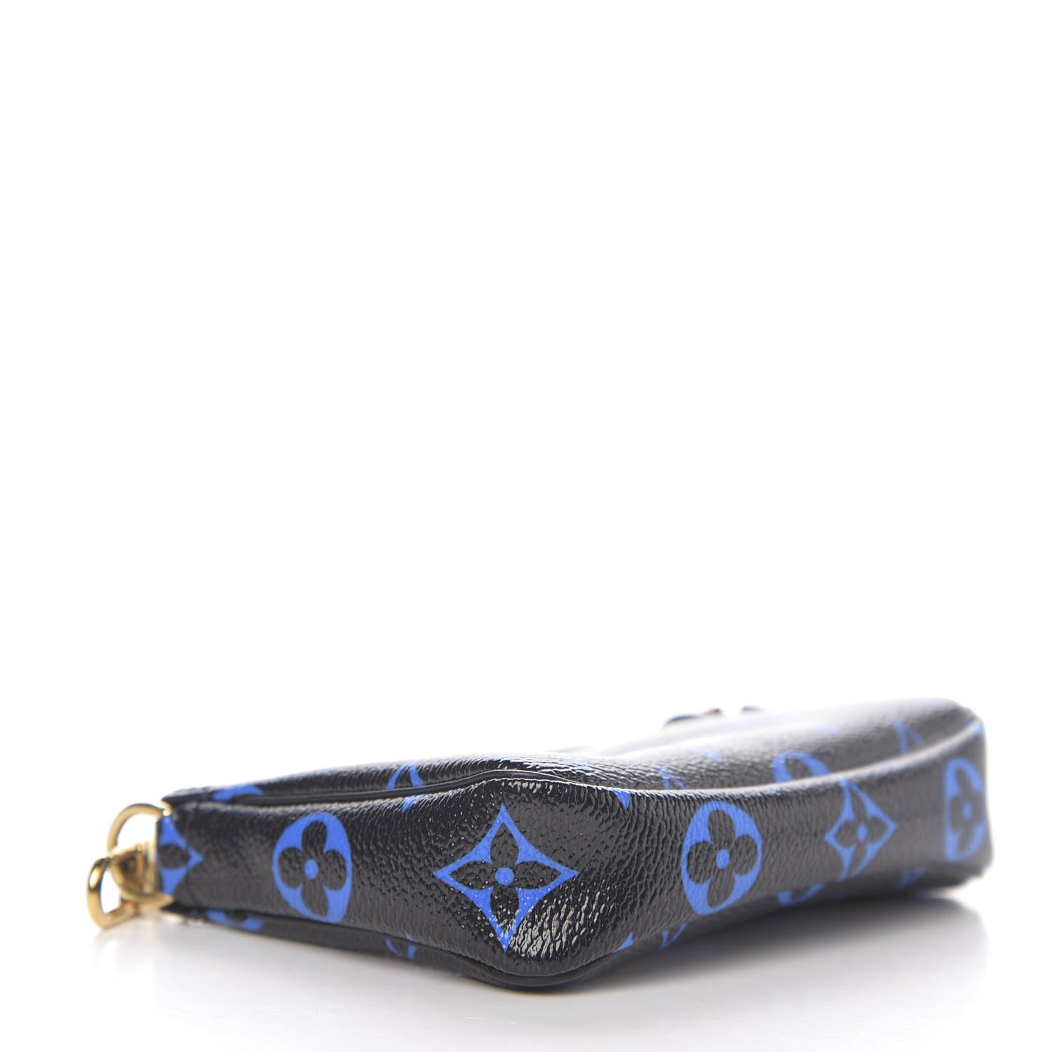 Louis Vuitton Colored Monogram Mini Pochette Accessories Blue Black 3 of 5
