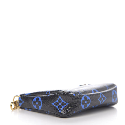 Louis Vuitton Colored Monogram Mini Pochette Accessories Blue Black 3 of 5