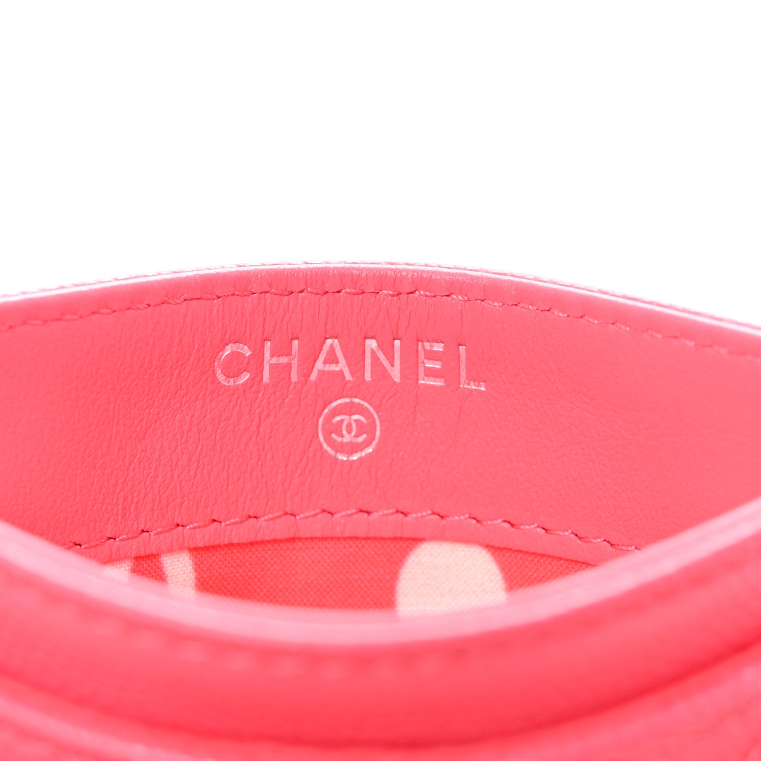 Chanel Caviar Quilted CC Logo Card Holder Pink 6 of 8