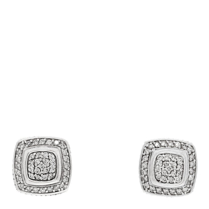 David Yurman Sterling Silver Diamond 7mm Pave Albion Earrings 1 of 4
