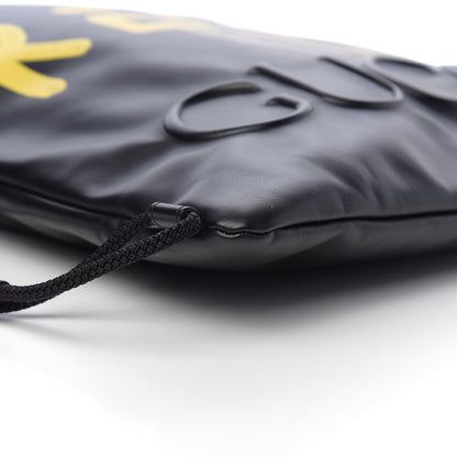 Gucci Calfskin Small GucciGhost Drawstring Backpack Black 8 of 10