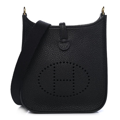 Hermes Taurillon Clemence Evelyne TPM Black 1 of 9