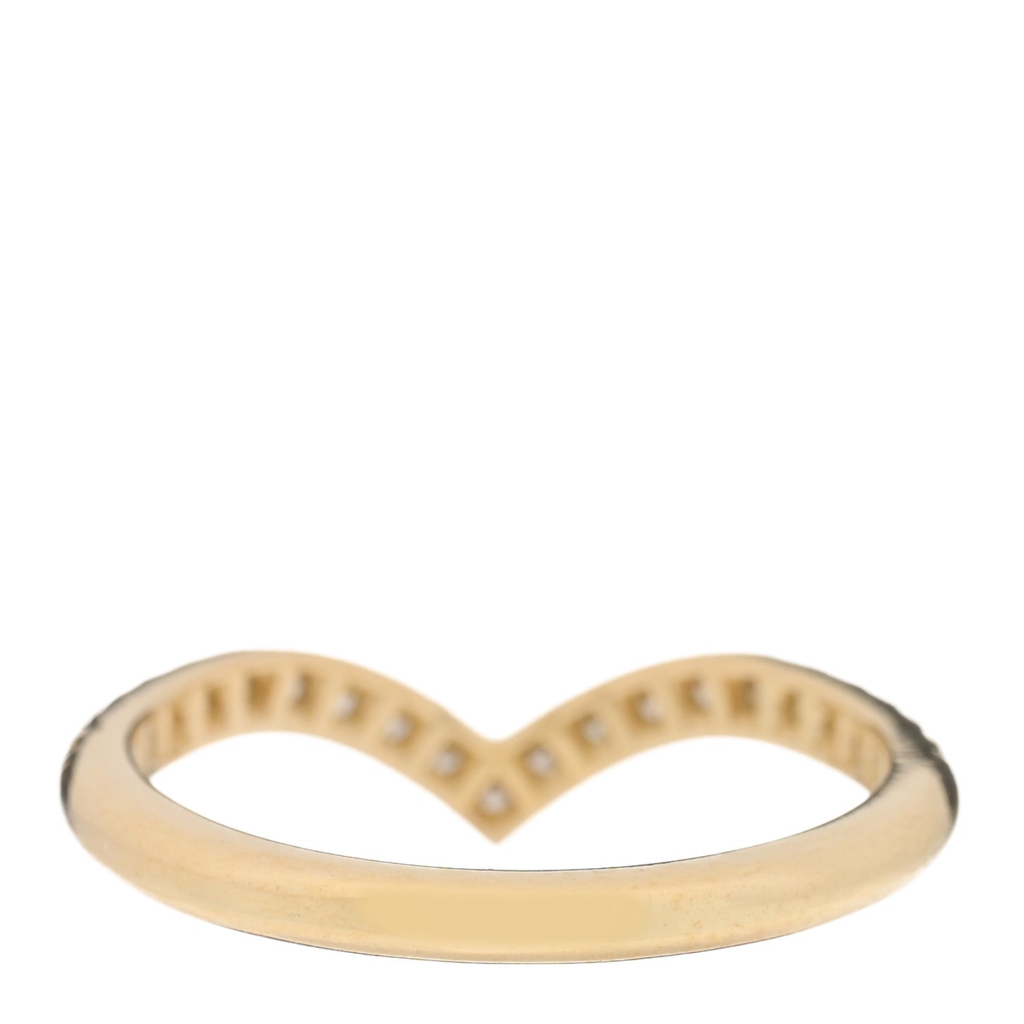 18K Yellow Gold Diamond Soleste V Band Ring 50 5.5