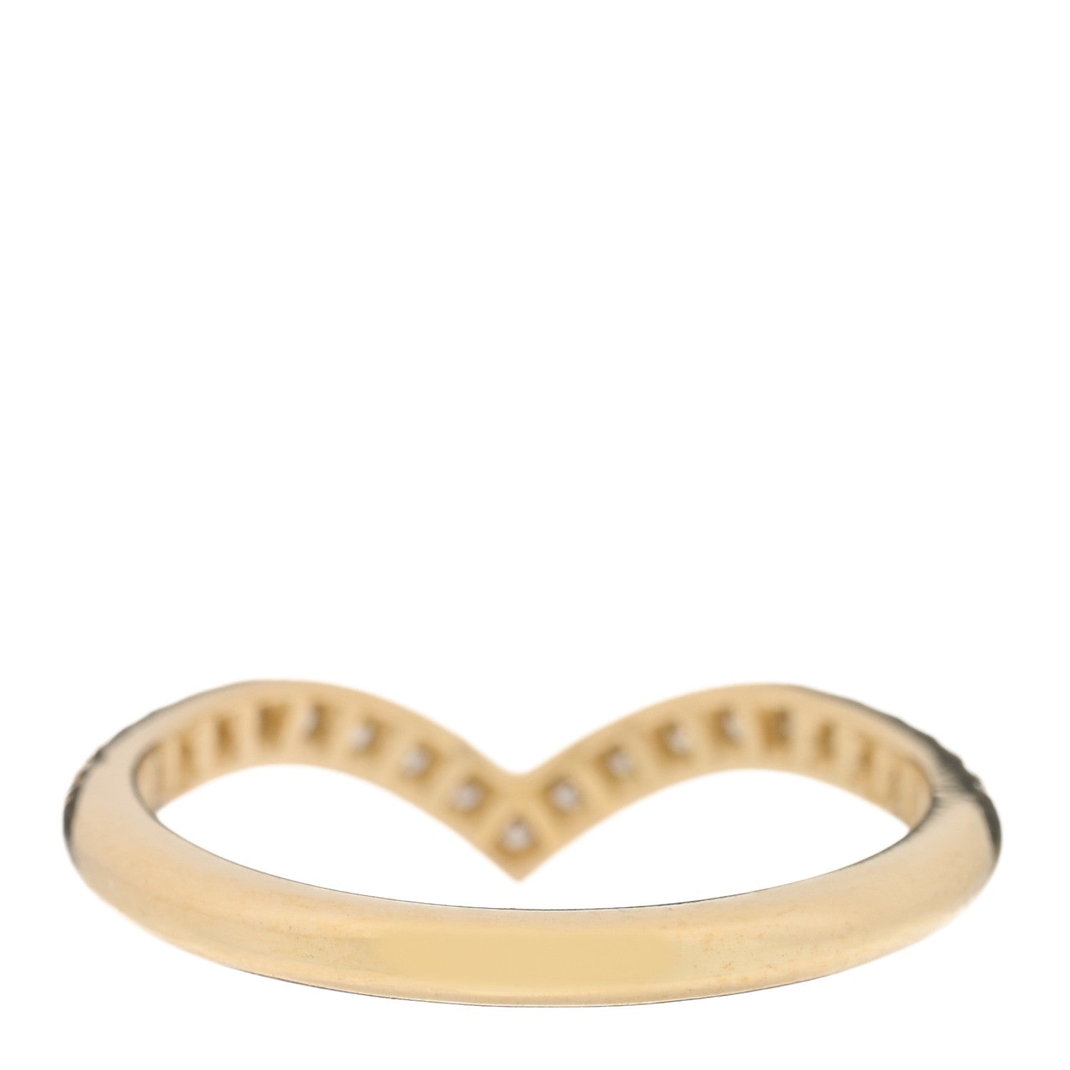 Tiffany 18K Yellow Gold Diamond Soleste V Band Ring 50 5.5 3 of 4