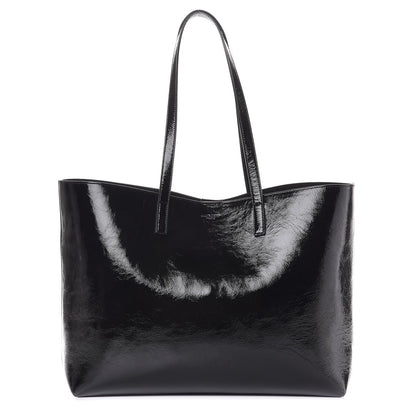 Saint Laurent Patent Calfskin Large Shopping Tote Black 1 of 9
