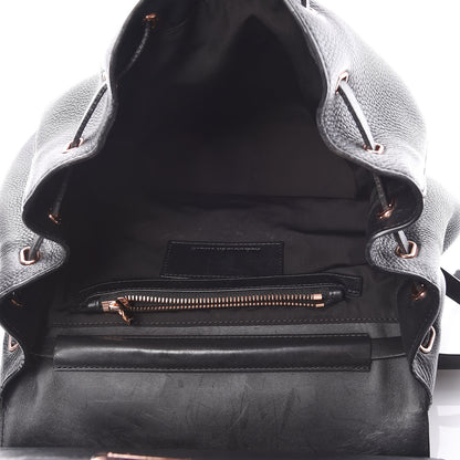 Alexander Wang Pebbled Calfskin Prisma Skeletal Backpack Black Rose Gold Hardware 5 of 13