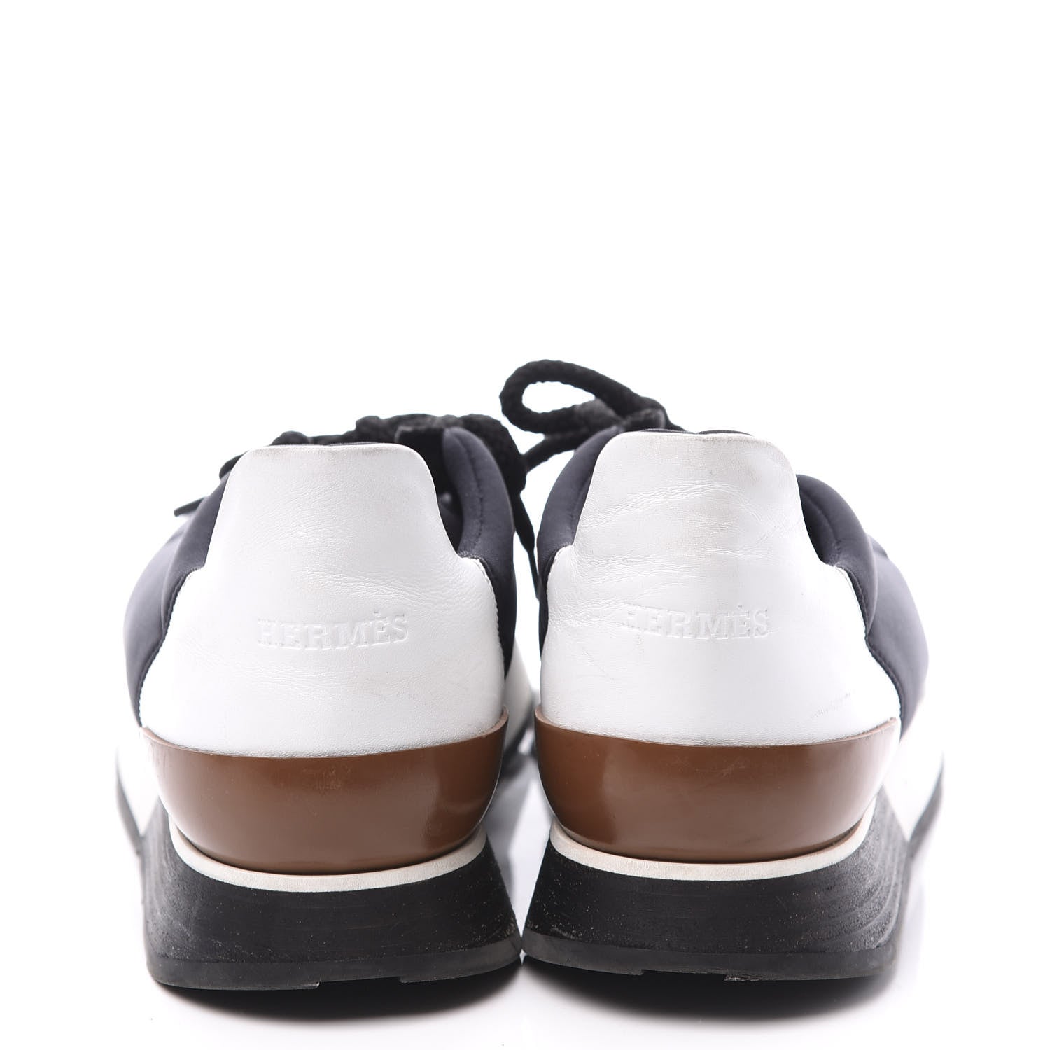 Hermes Technical Canvas Womens Miles Sneakers 39 Marine White 7 of 10