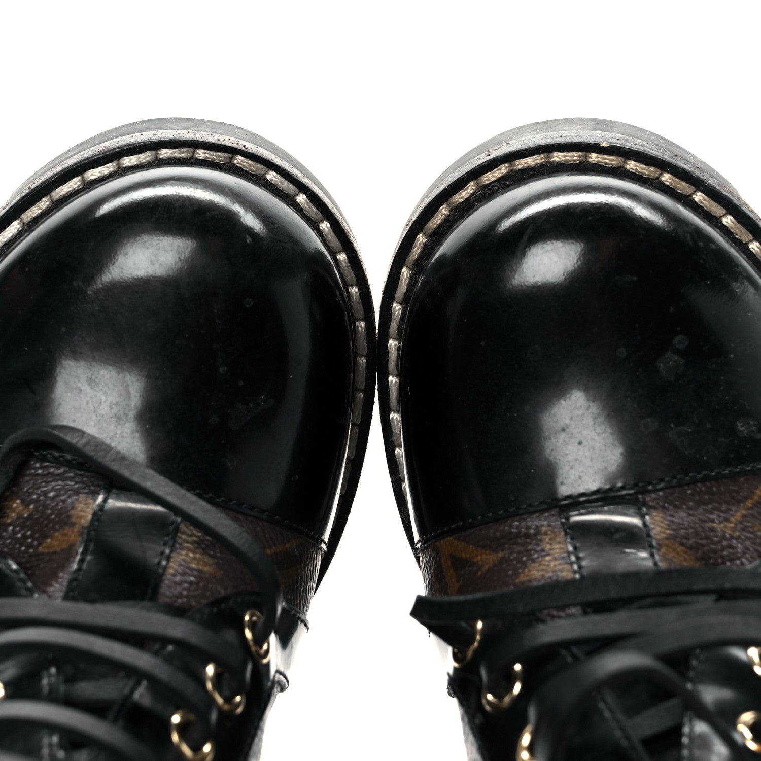 Louis Vuitton Patent Calfskin Monogram Star Trail Ankle Boots 39 Black 7 of 10
