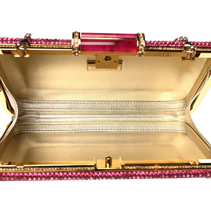 Judith Leiber Swarovski Crystal Minaudiere Clutch Gold Multicolor 4 of 9