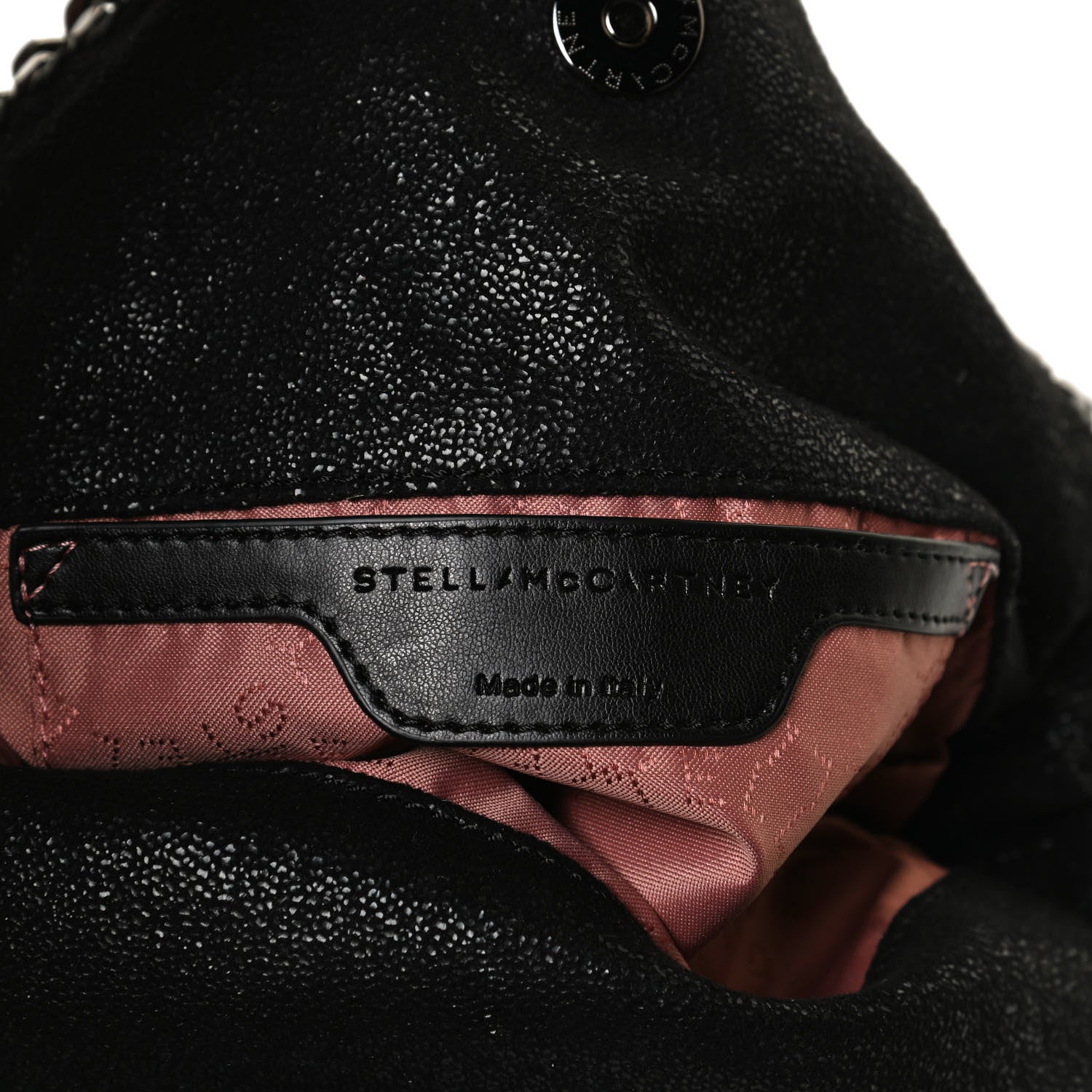 Stella McCartney Shaggy Deer Mini Falabella Fold Over Tote Black 5 of 10