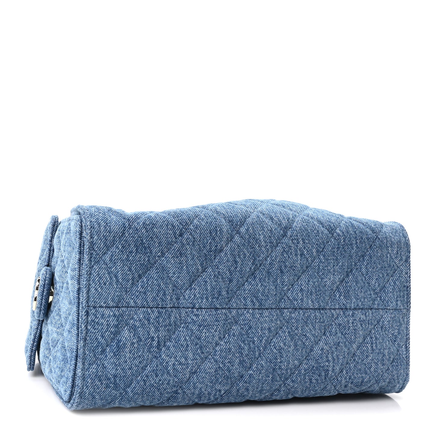 Denim Quilted Small Chanel 25 Handbag Blue