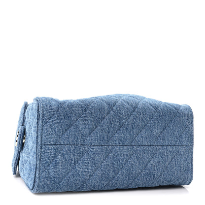 Chanel Denim Quilted Small Chanel 25 Handbag Blue 4 of 11