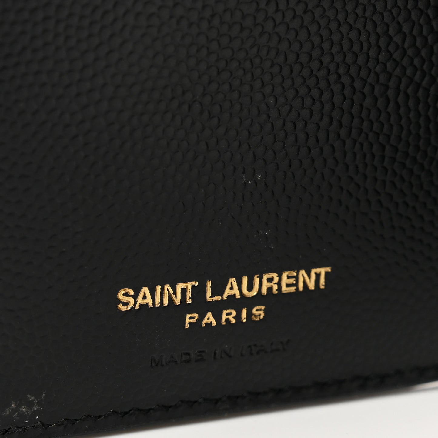 Grain De Poudre Matelasse Chevron Monogram Zipped Two-Part Wallet Black