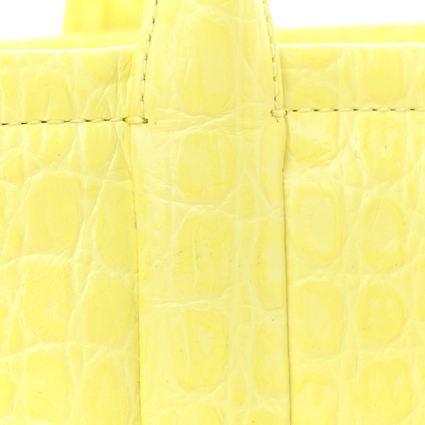 Croc Embossed Small The Tote Bag Tender Yellow
