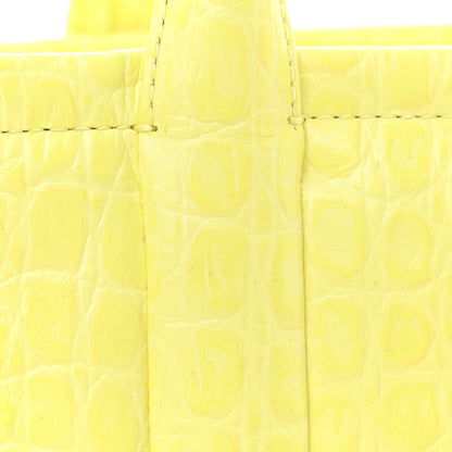 Marc Jacobs Croc Embossed Small The Tote Bag Tender Yellow 12 of 14