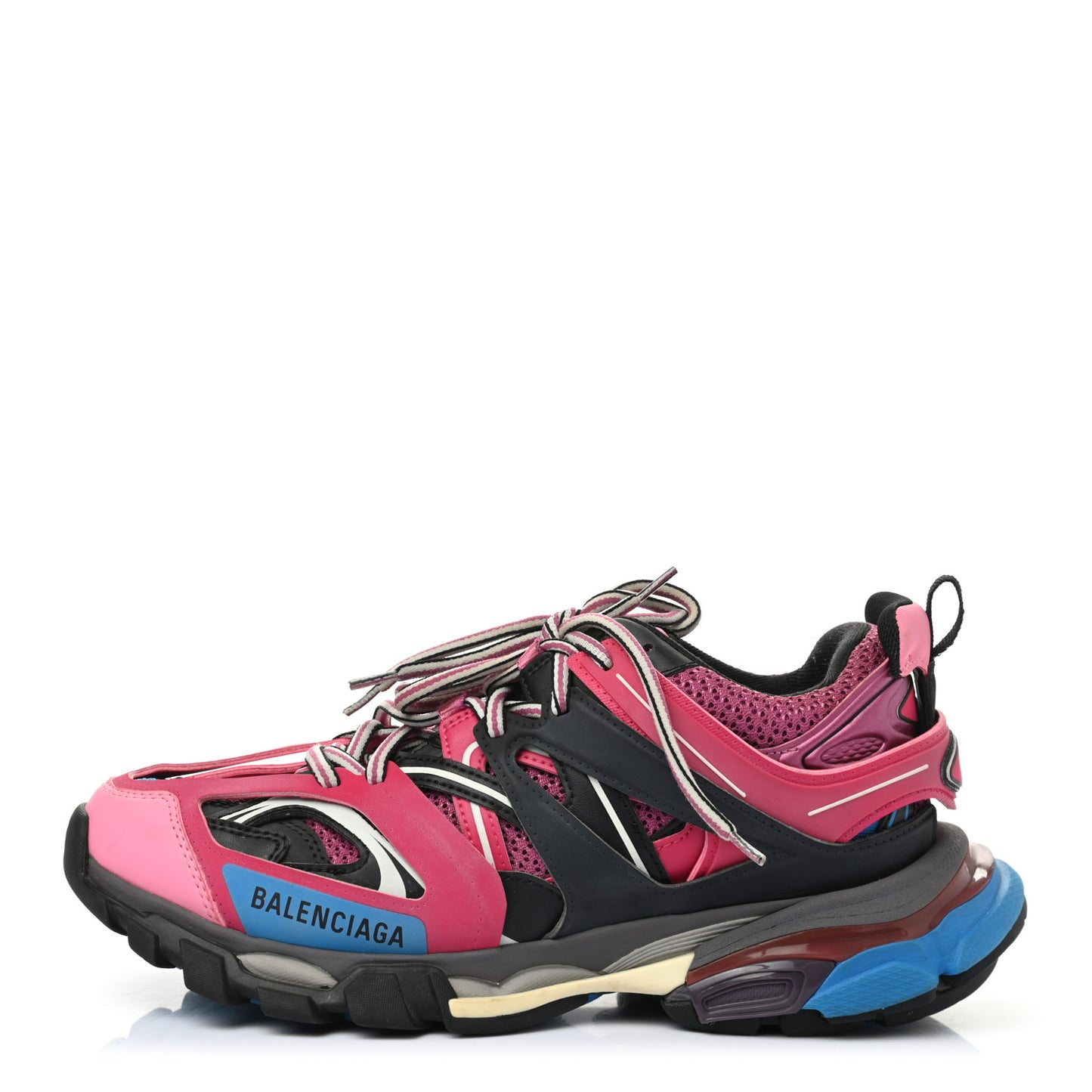 Mesh Nylon Metallic Fabric Womens Track Sneakers 39 Pink Blue