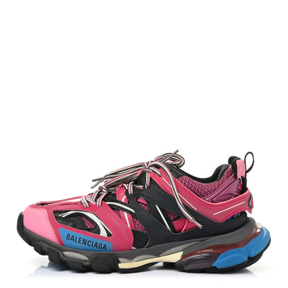 Balenciaga Mesh Nylon Metallic Fabric Womens Track Sneakers 39 Pink Blue 1 of 6