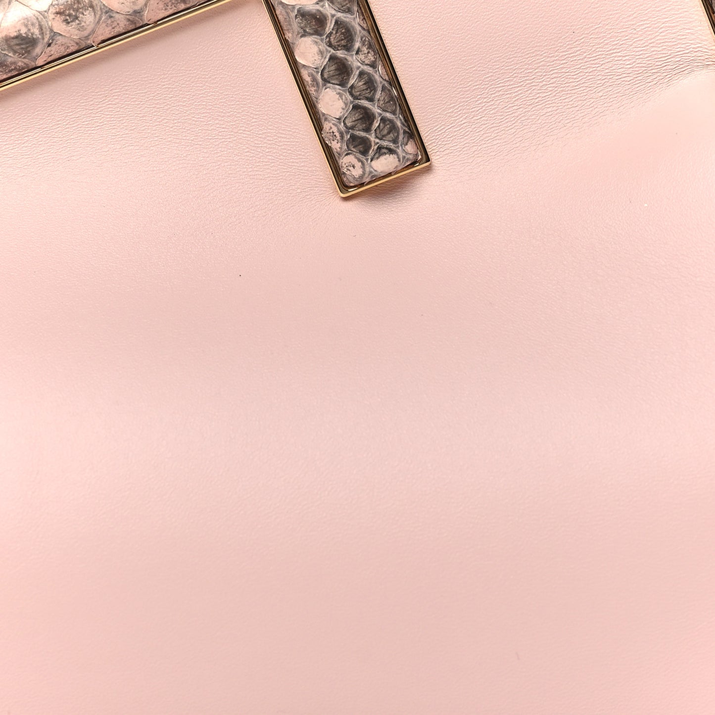 Shiny Nappa Snakeskin Small Fendi First Rosa Confetto Cipria