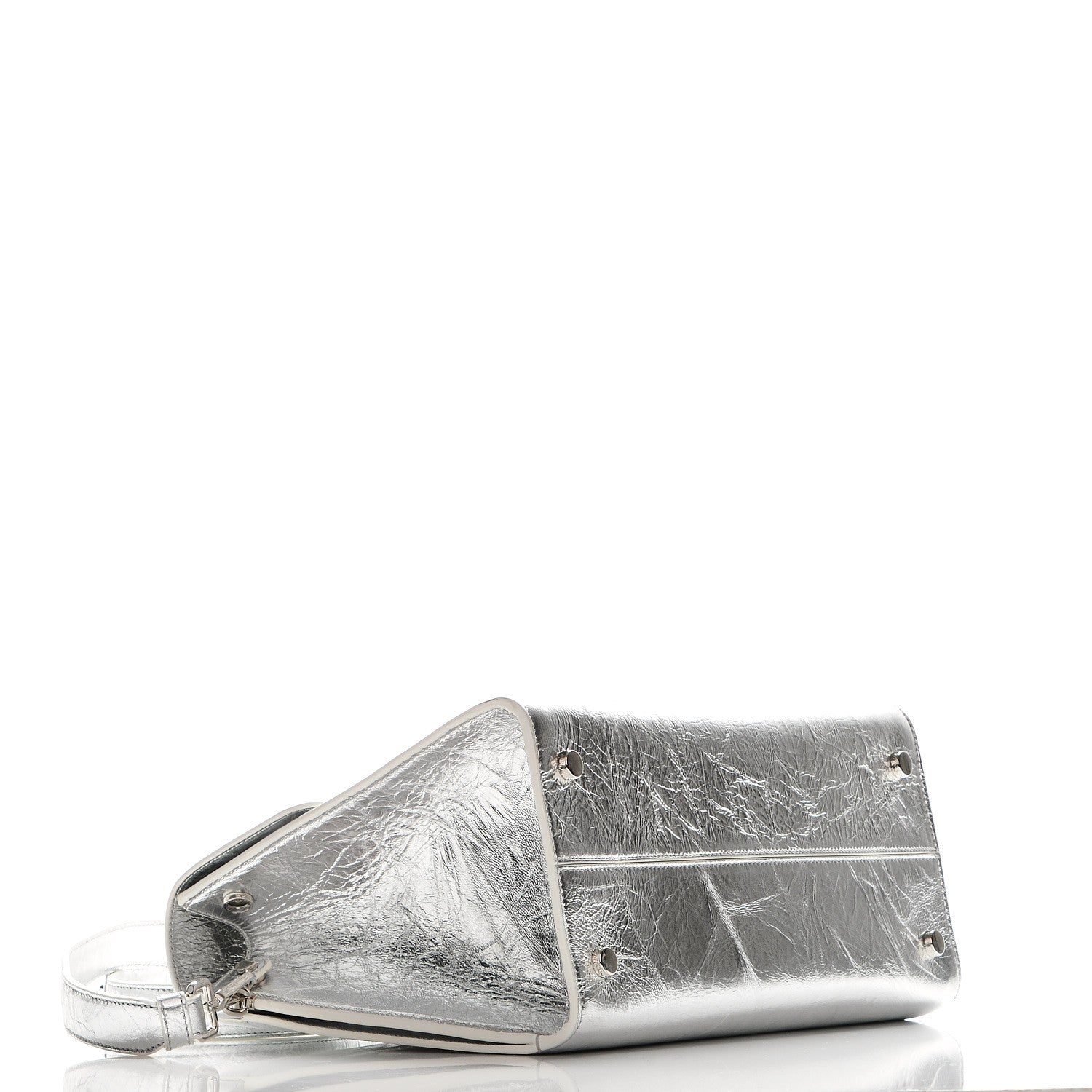Christian Dior Metallic Calfskin Medium Diorever Flap Silver 10 of 16