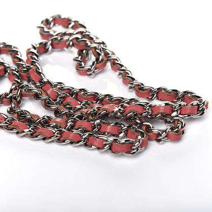 Chanel Patent Quilted Brilliant Wallet On Chain WOC Pink 25 of 25