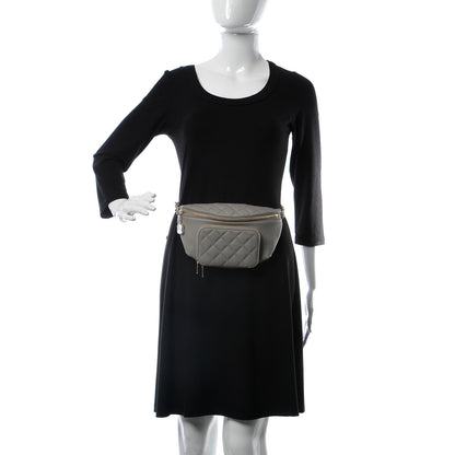 Chanel Caviar Quilted Business Affinity Waist Bag Grey 2 of 8