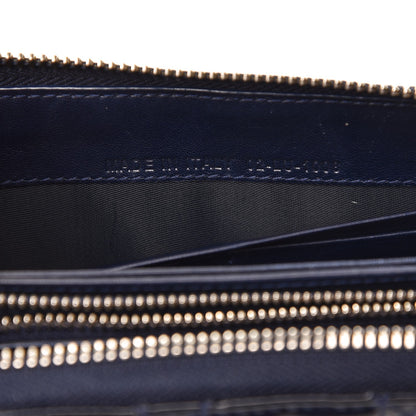 Christian Dior Patent Cannage Lady Dior Continental Zip Wallet Blue 9 of 9