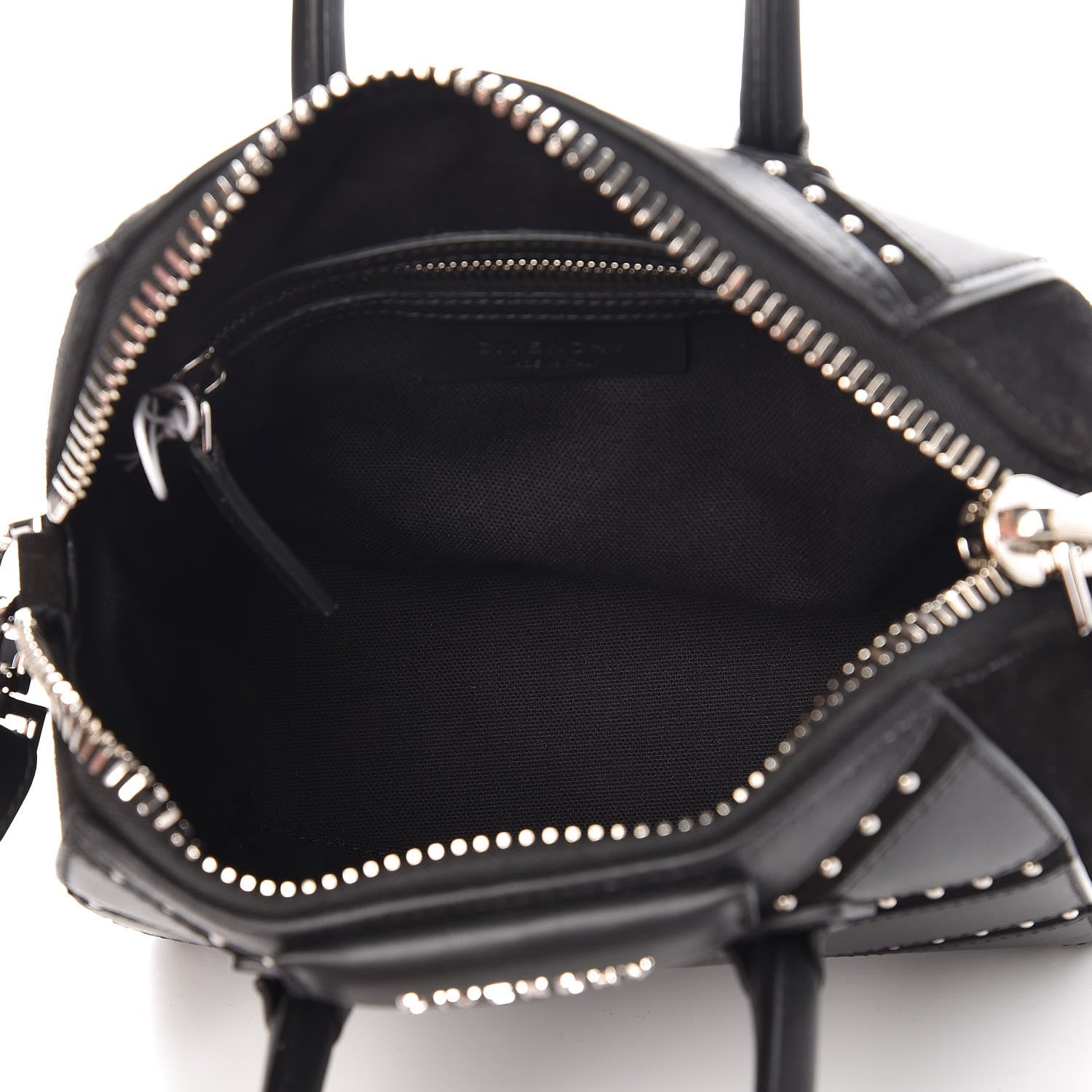 Givenchy Calfskin Suede Mini Studded Chevron Antigona Black 5 of 7