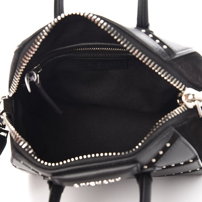 Givenchy Calfskin Suede Mini Studded Chevron Antigona Black 5 of 7