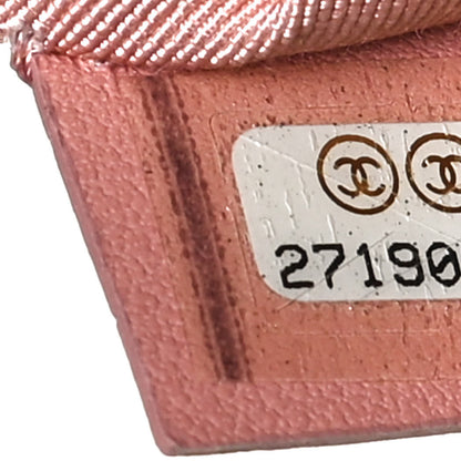Chanel Caviar Quilted Ombre Medium Cosmetic Case Coral 7 of 12
