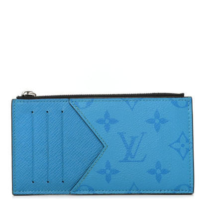 Louis Vuitton Taigarama Coin Card Holder Blue Lagoon 1 of 5