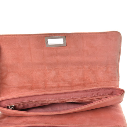 Chanel Suede Chocolate Bar Mademoiselle Flap Pink 10 of 27