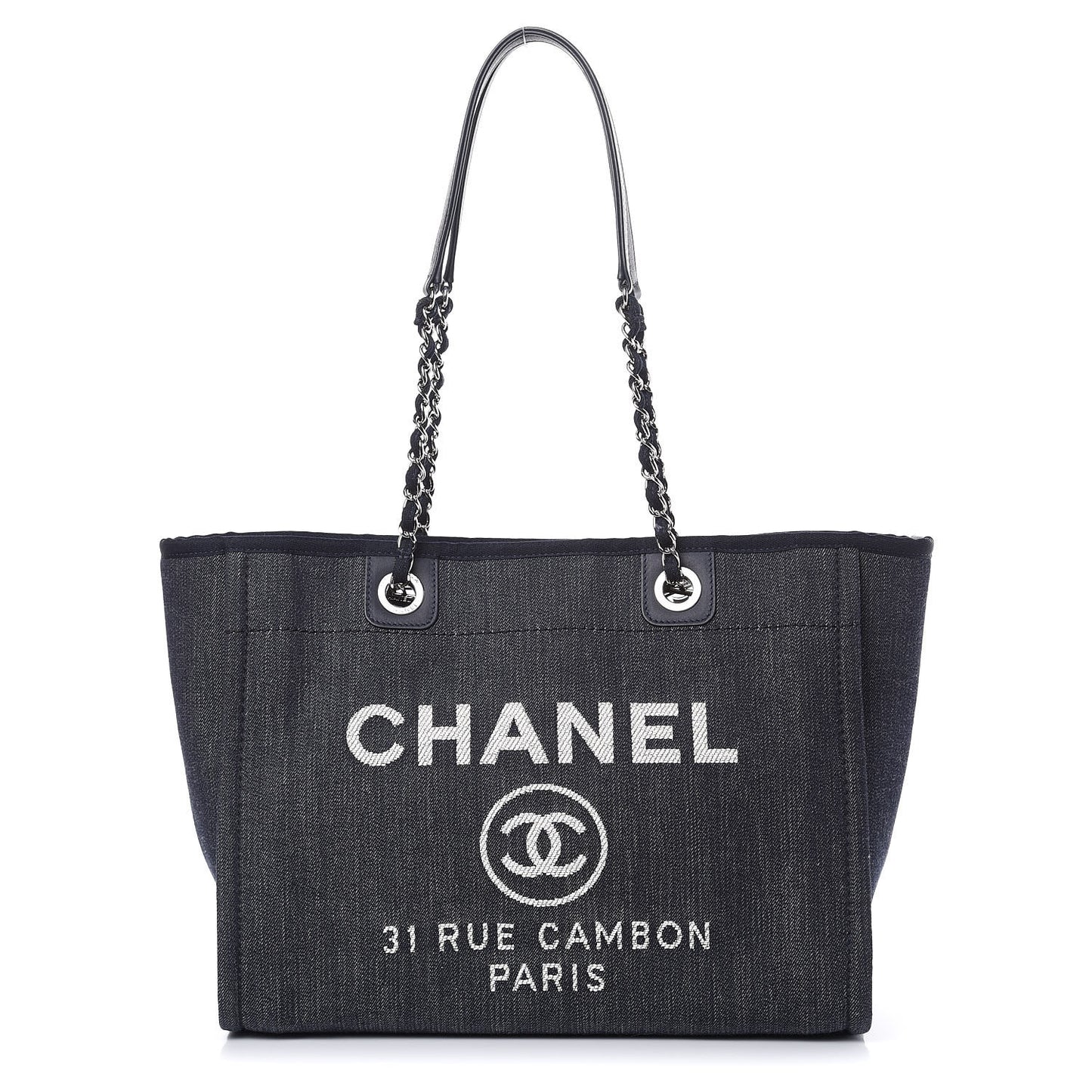 Denim Small Deauville Tote Dark Blue