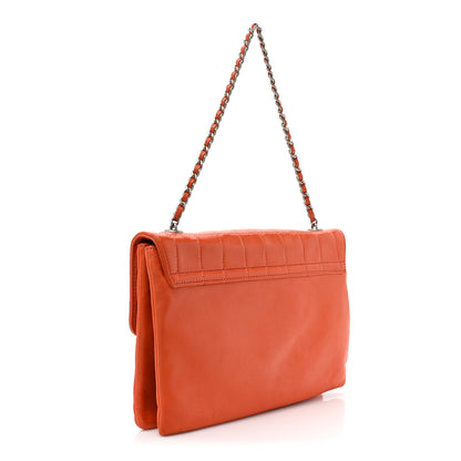 Chanel Lambskin Chocolate Bar Mademoiselle Flap Orange 3 of 21