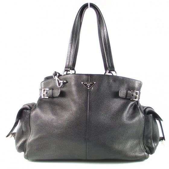 Large Leather Tote Black