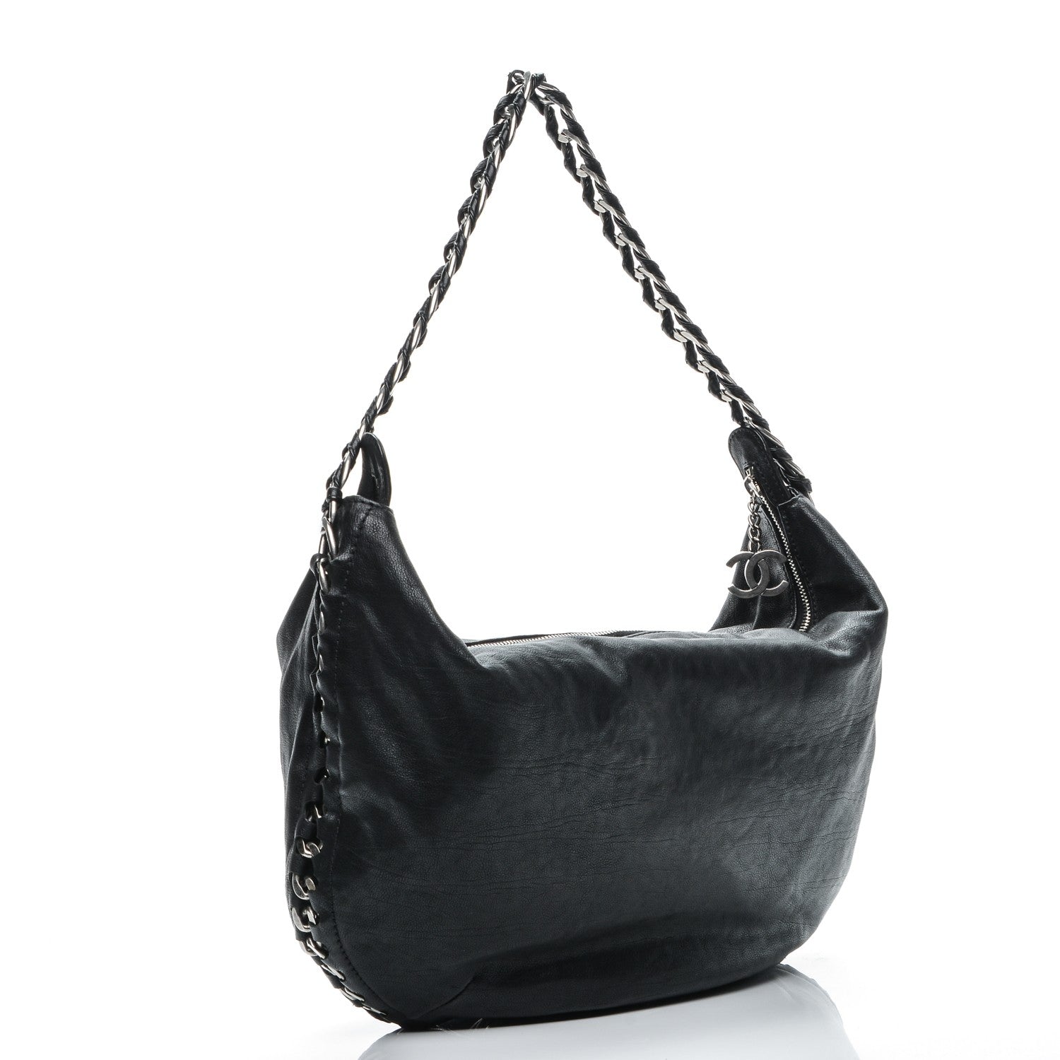 Chanel Calfskin Modern Chain Hobo Black 3 of 8