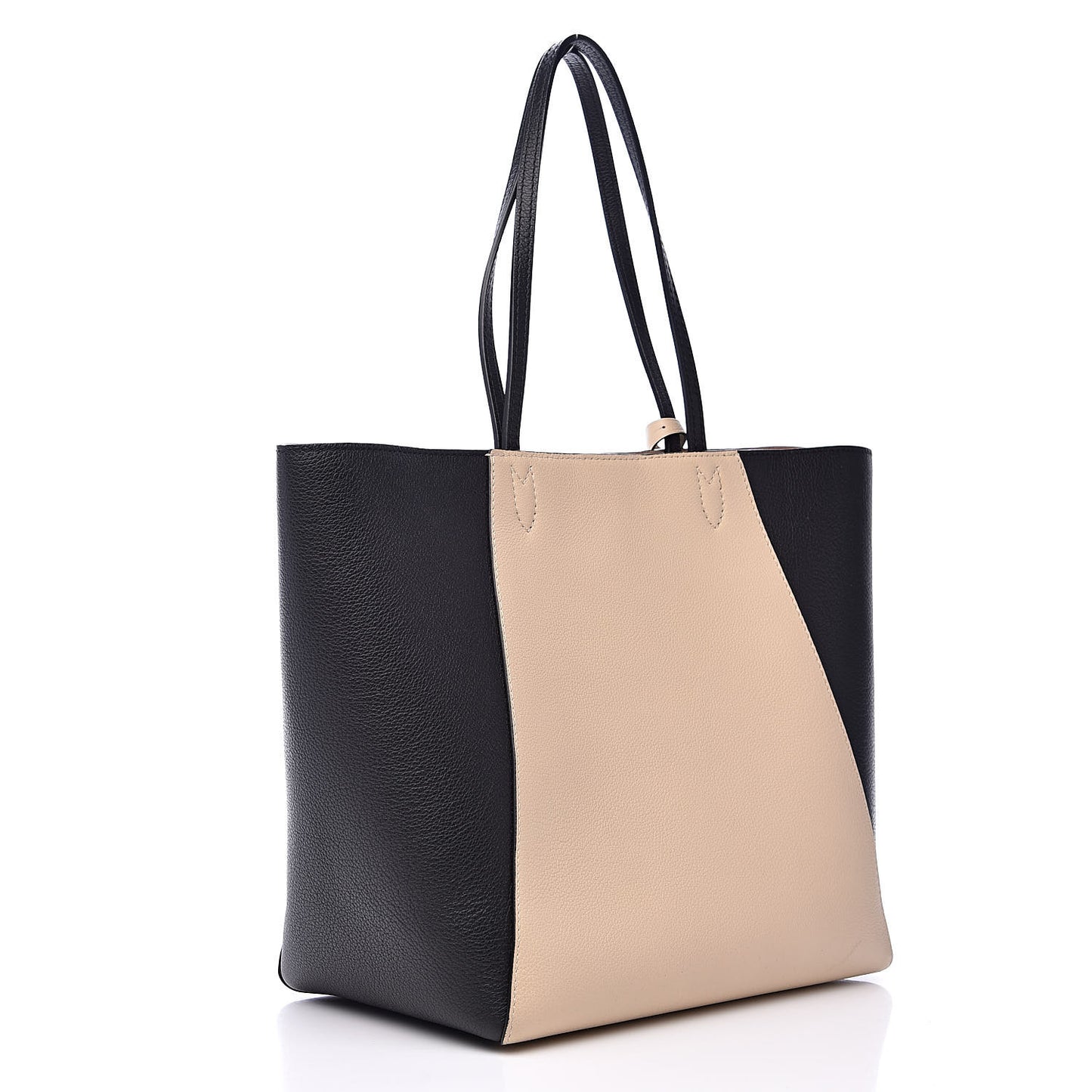 Calfskin Lockme Cabas Vanille Black