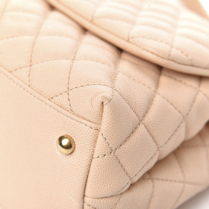 Chanel Caviar Quilted Small Coco Handle Flap Beige 10 of 12