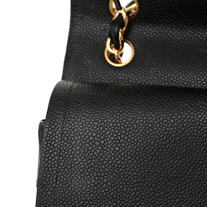 Chanel Caviar Quilted Jumbo Double Flap Black 13 of 17