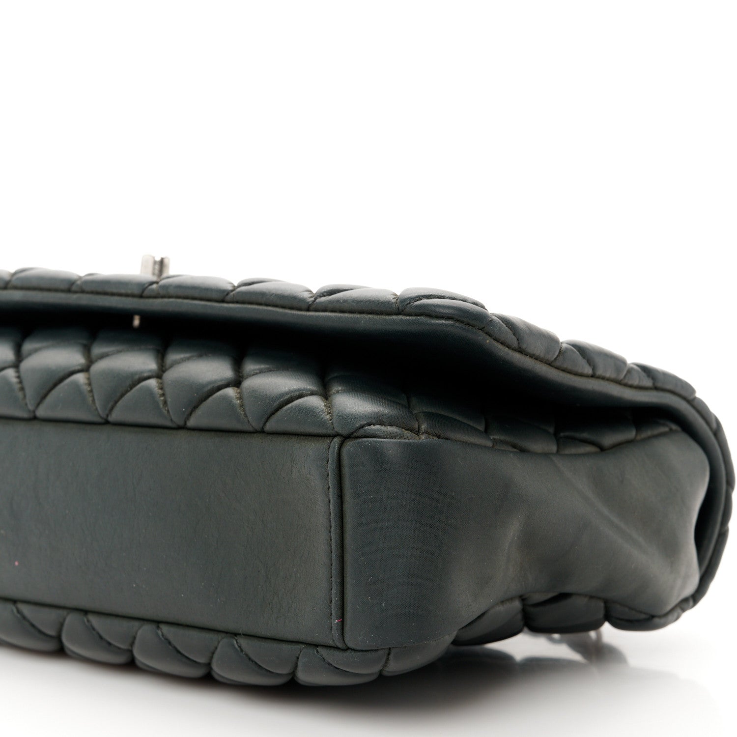 Chanel Iridescent Calfskin Small New Bubble Quilt Flap Anthracite 11 of 11