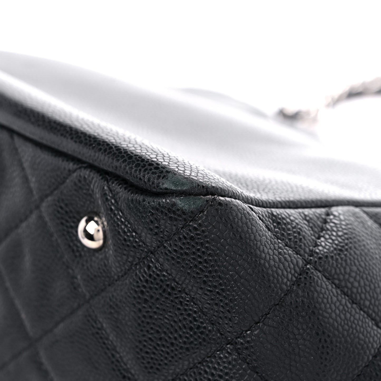 Soft Caviar Large Timeless CC Shopping Tote Black