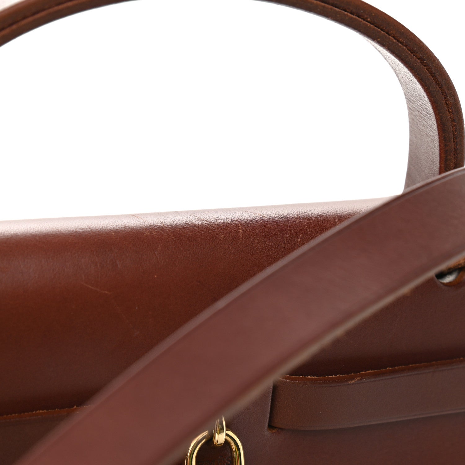 Hermes Vache Hunter Toile Herbag 30 PM Natural Havane 11 of 11